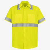 High Visibility Safety Short Sleeve Work Shirt - Tall Sizes