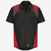 Men's Tri-Color Short Sleeve Shop Shirt