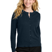 Women's Easy Care Crewneck Cardigan Sweater