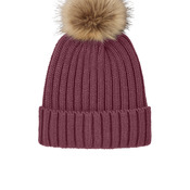 Faux Fur Pom Beanie