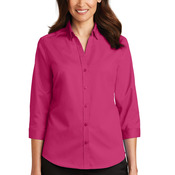 Ladies 3/4 Sleeve SuperPro Twill Shirt