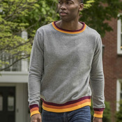 Classic Fleece Striped Crewneck Sweatshirt